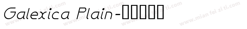 Galexica Plain字体转换